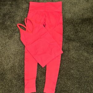 Bright Coral Active Tank & Legging Set